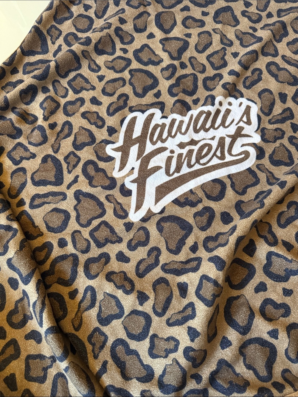 Hawaii's Finest Leopard Print Kids Coverup - Tan & Black